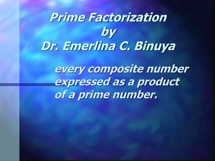 Prime Factorization for Prime and Composite Numbers