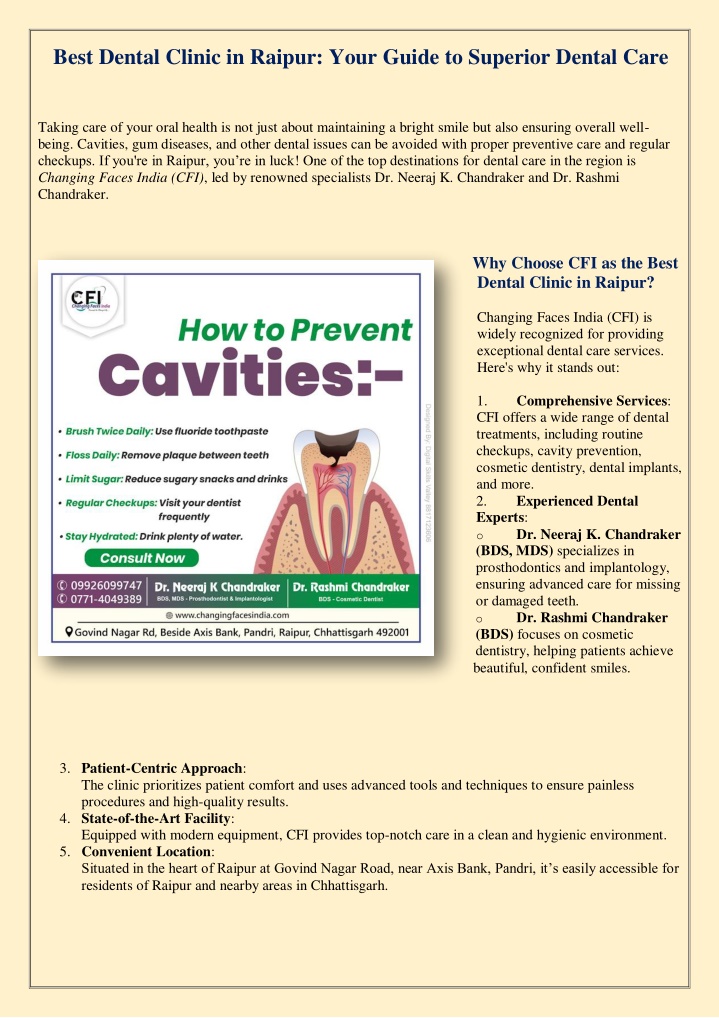 best dental clinic in raipur your guide n.w