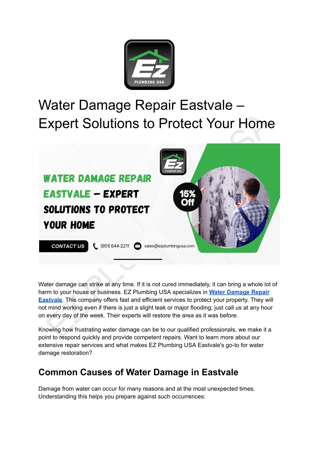 water damage repair eastvale expert solutions l.w