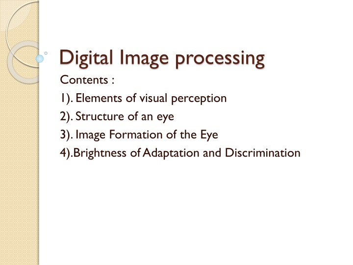 Digital Image Processing Fundamentals