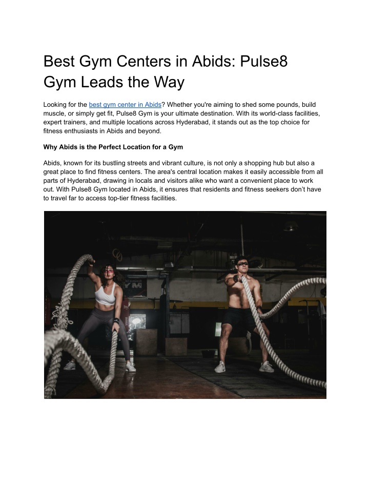 best gym centers in abids pulse8 gym leads the way n.w