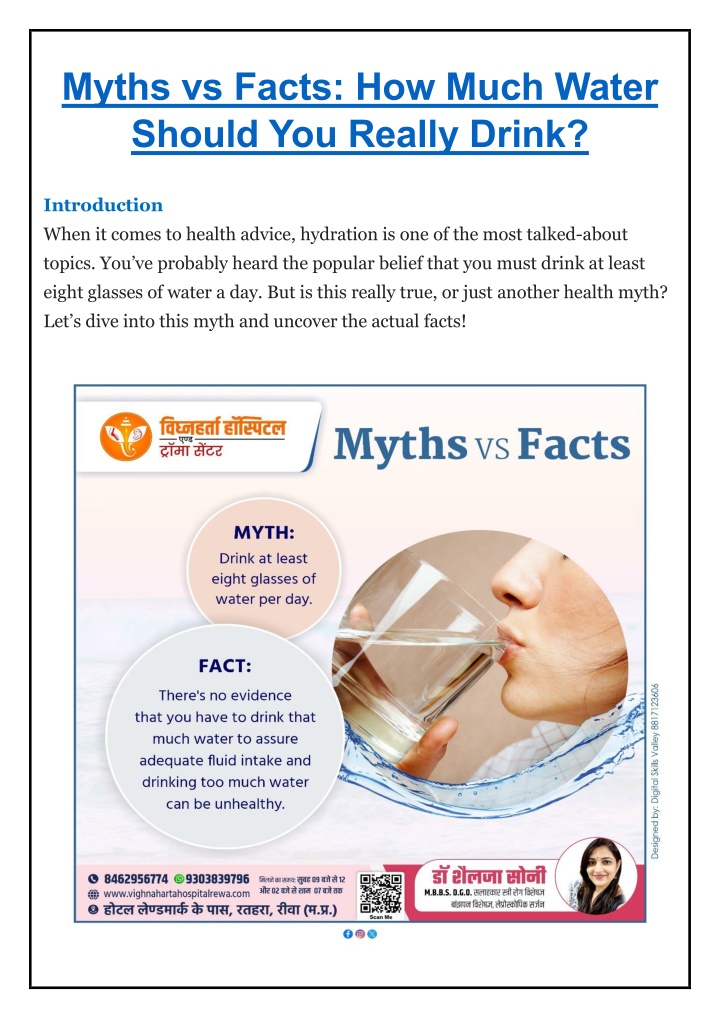 myths vs facts how much water should you really n.w