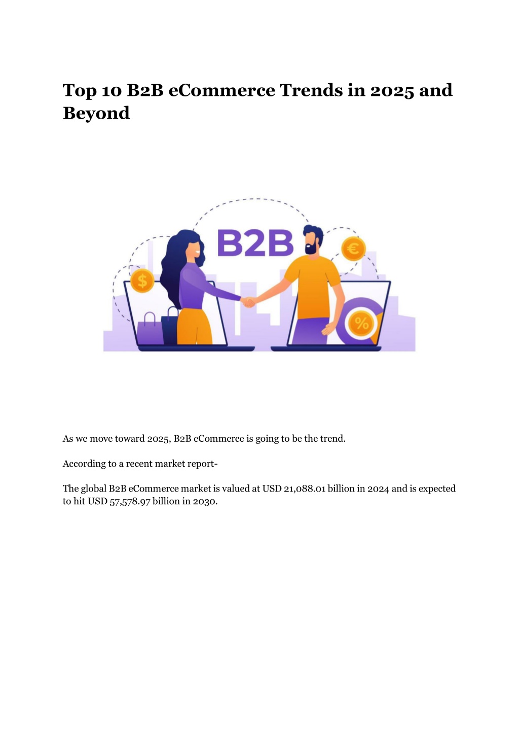 top 10 b2b ecommerce trends in 2025 and beyond l.w