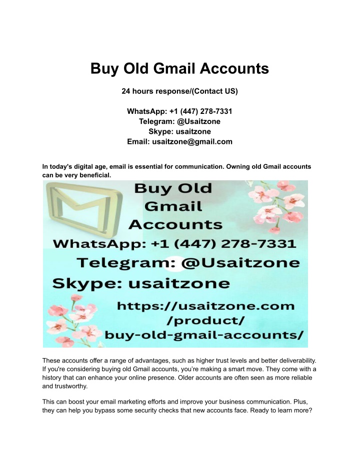 buy old gmail accounts n.w