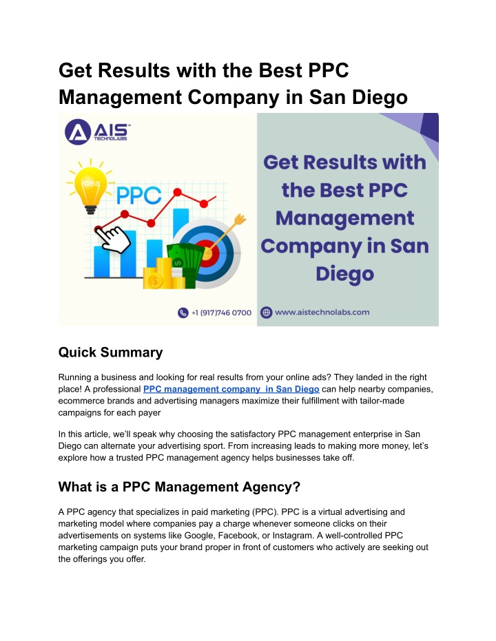 get results with the best ppc management company n.w