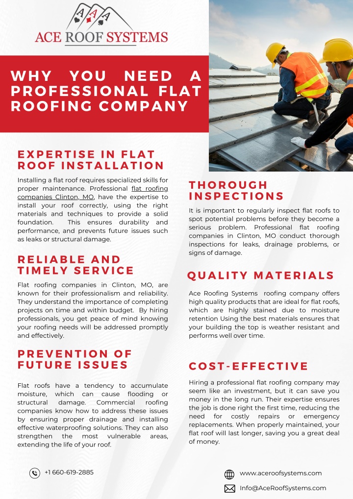 why you need a professional flat roofing company n.w