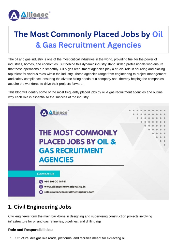 the most commonly placed jobs n.w