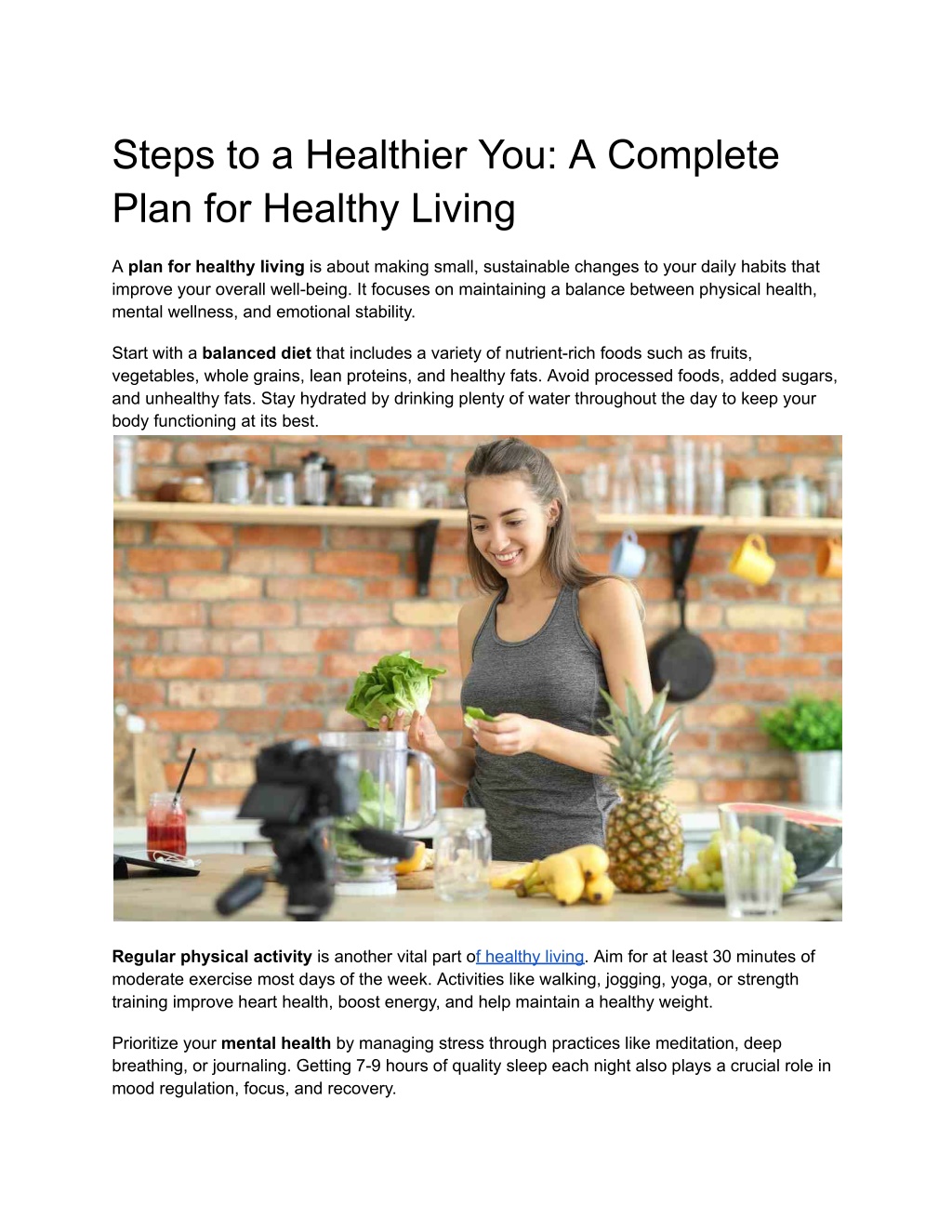 steps to a healthier you a complete plan l.w