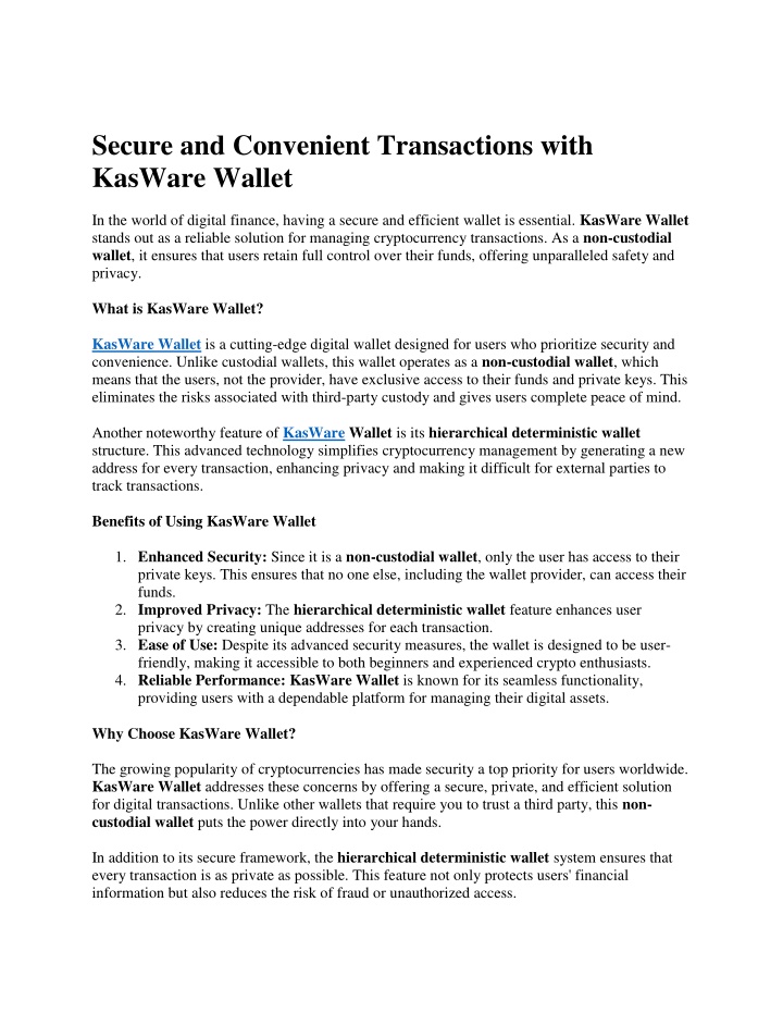 secure and convenient transactions with kasware n.w