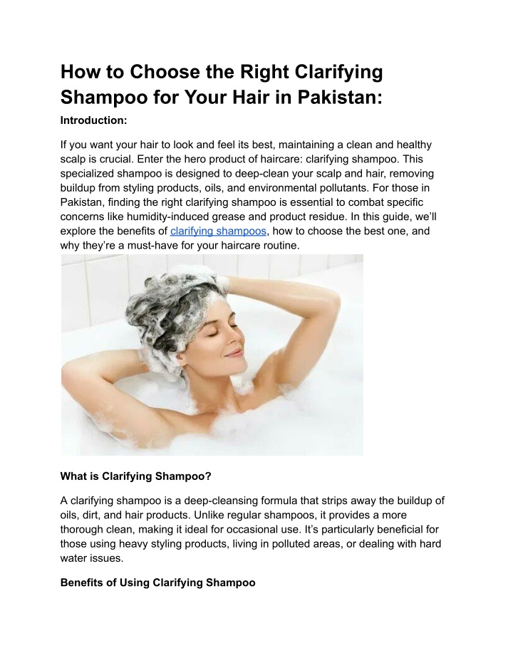 how to choose the right clarifying shampoo n.w