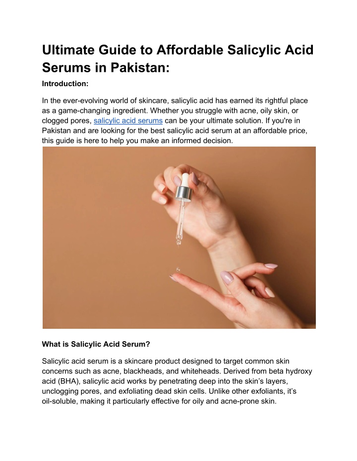 ultimate guide to affordable salicylic acid n.w