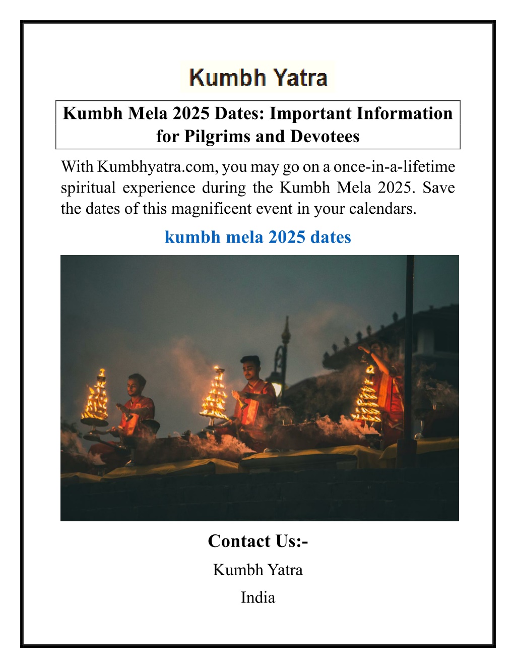 kumbh mela 2025 dates important information l.w