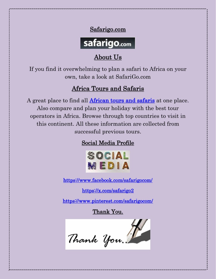 s safarigo afarigo com n.w