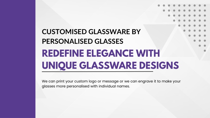 Customised Glassware by Personalised Glasses