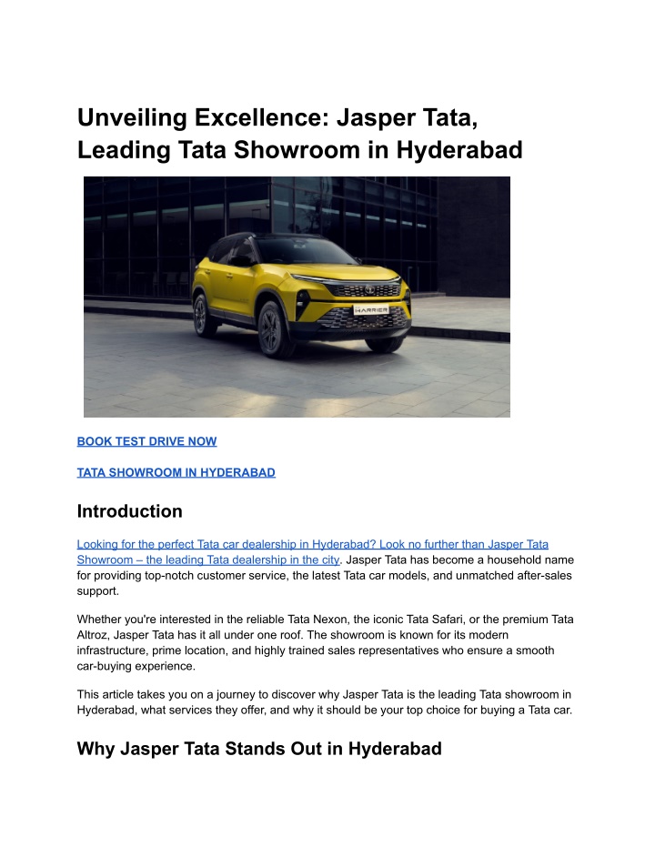 unveiling excellence jasper tata leading tata n.w