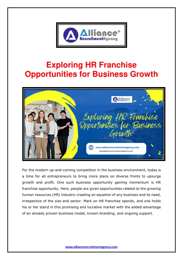 exploring hr franchise opportunities for business n.w