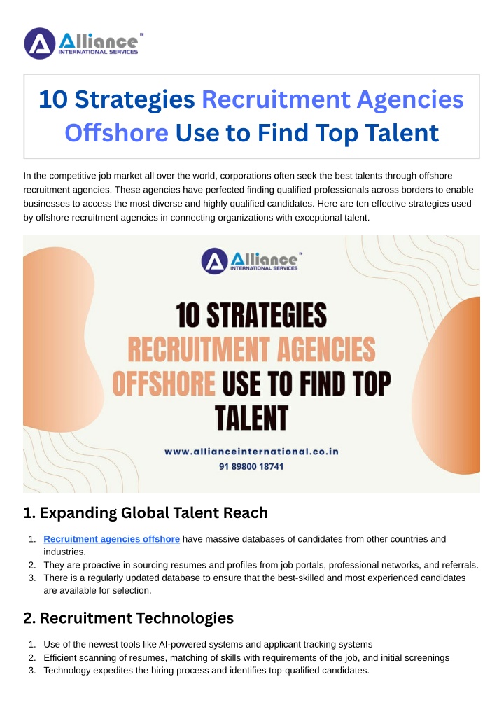 10 strategies recruitment agencies o shore n.w