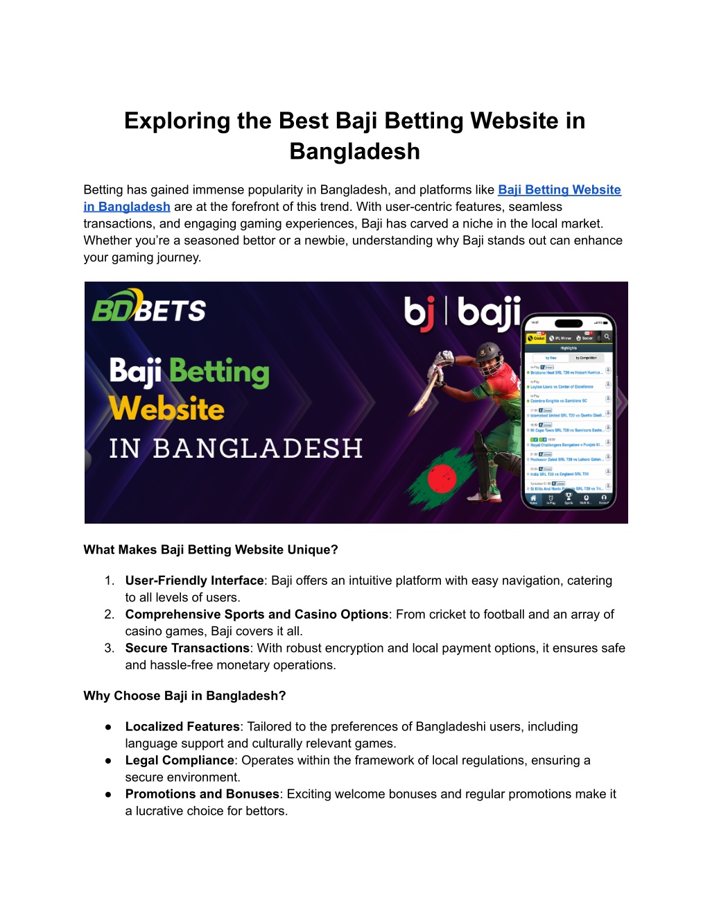 exploring the best baji betting website l.w