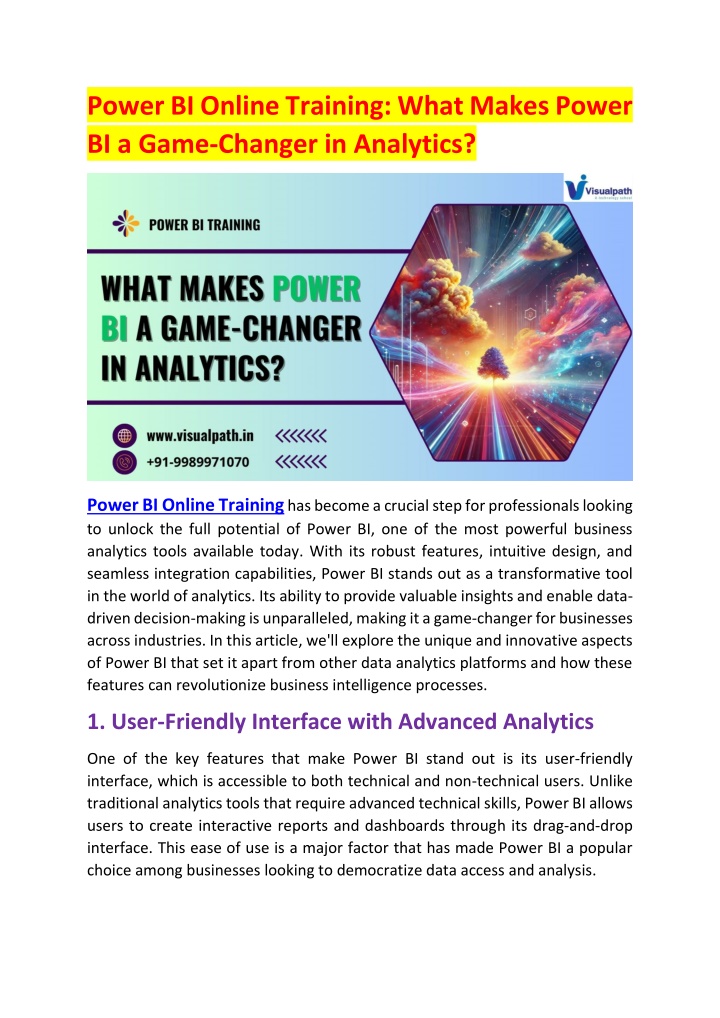 power bi online training what makes power n.w
