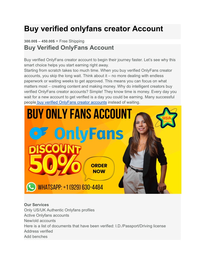 buy verified onlyfans creator account n.w