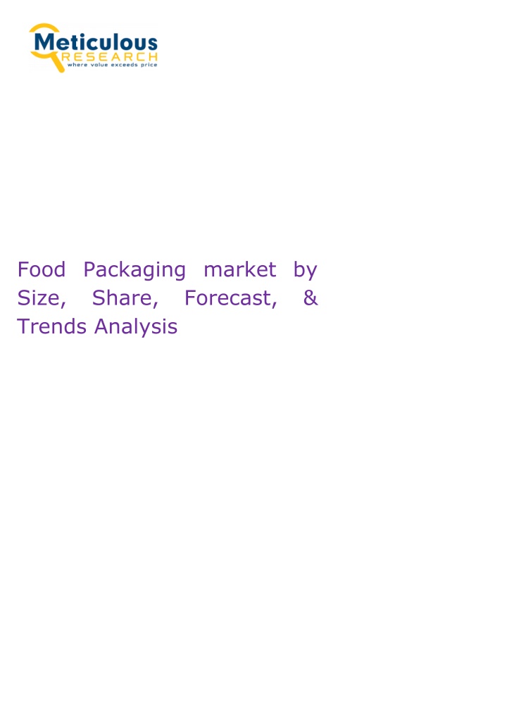 food packaging market by size share forecast n.w
