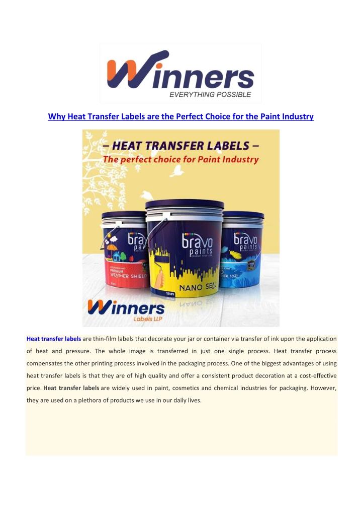 why heat transfer labels are the perfect choice n.w