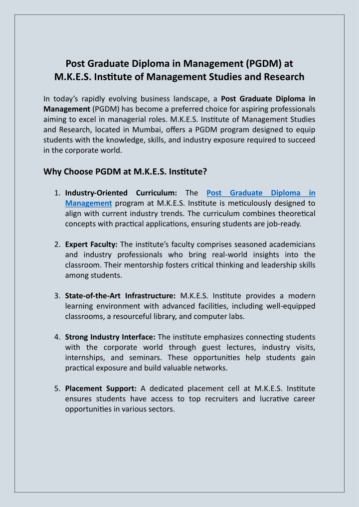 post graduate diploma in management pgdm n.w