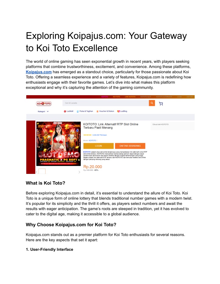 exploring koipajus com your gateway to koi toto n.w