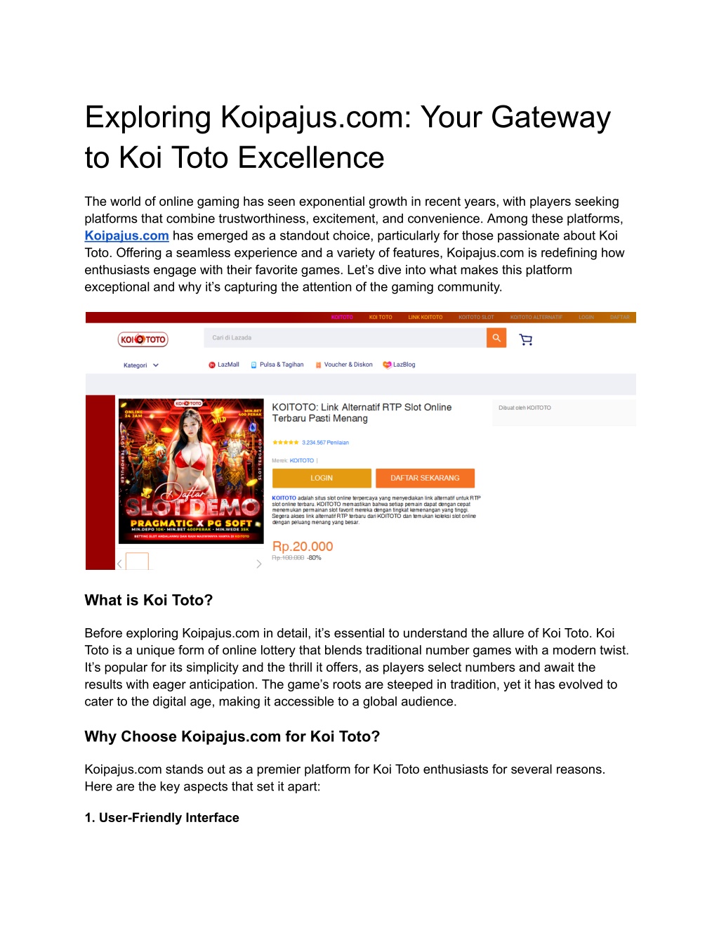 exploring koipajus com your gateway to koi toto l.w