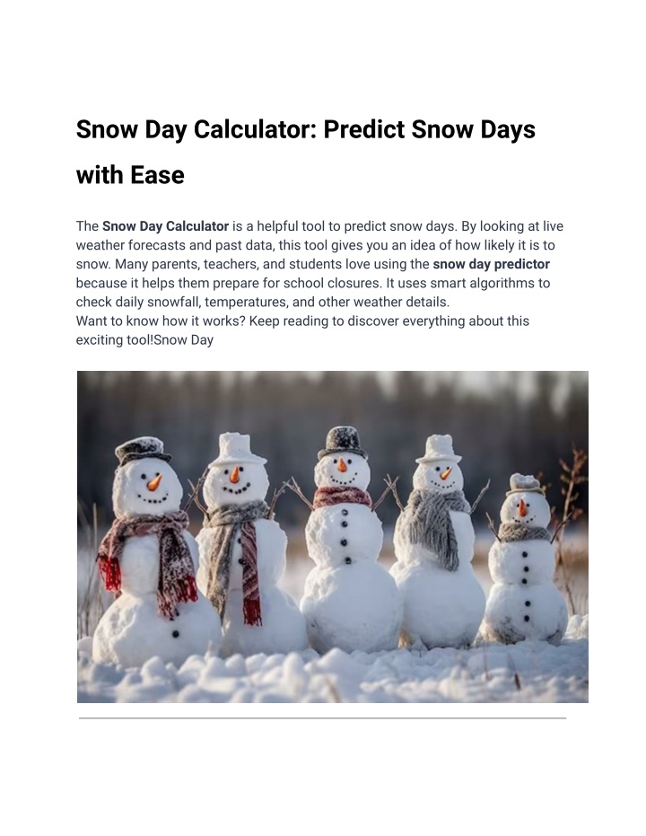 snow day calculator predict snow days n.w