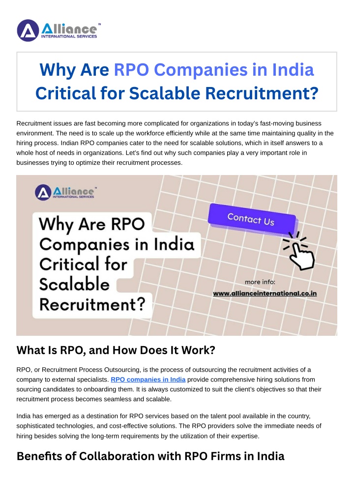 why are rpo companies in india critical n.w