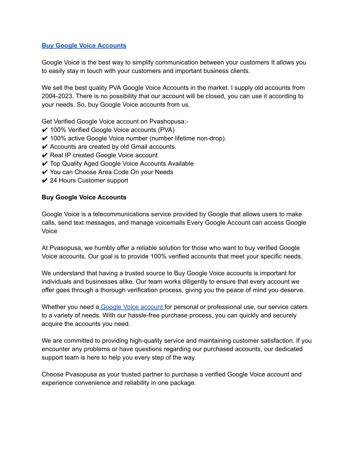 buy google voice accounts n.w