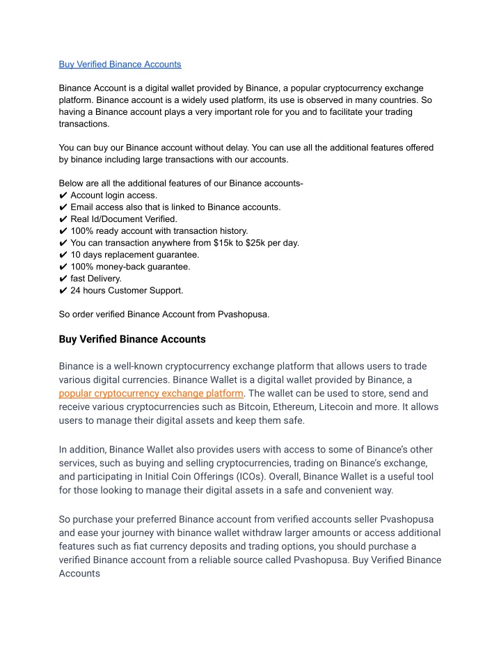 buy verified binance accounts n.w