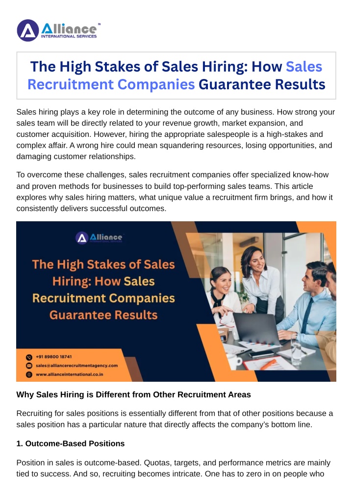 the high stakes of sales hiring how sales n.w