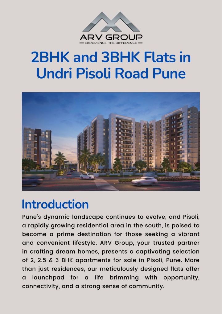 2bhk and 3bhk flats in undri pisoli road pune n.w
