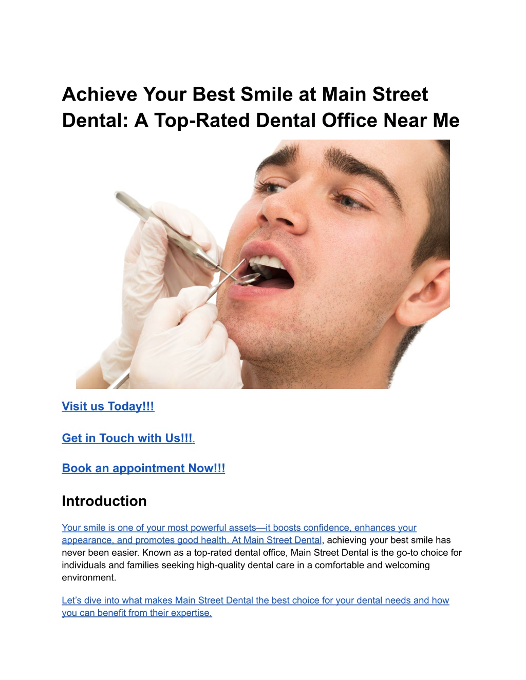 achieve your best smile at main street dental l.w