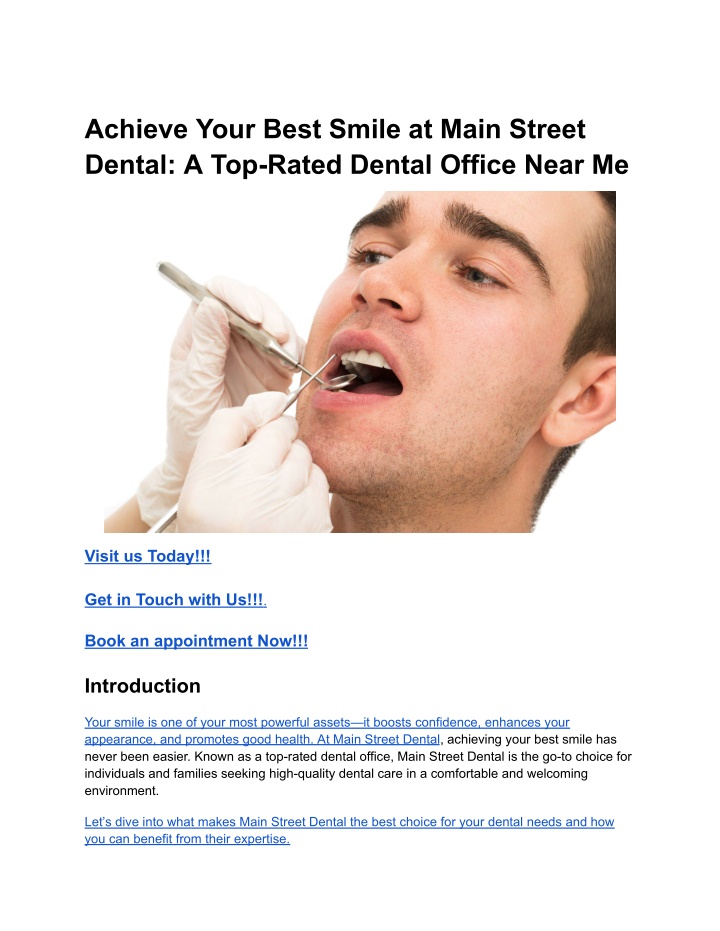 achieve your best smile at main street dental n.w