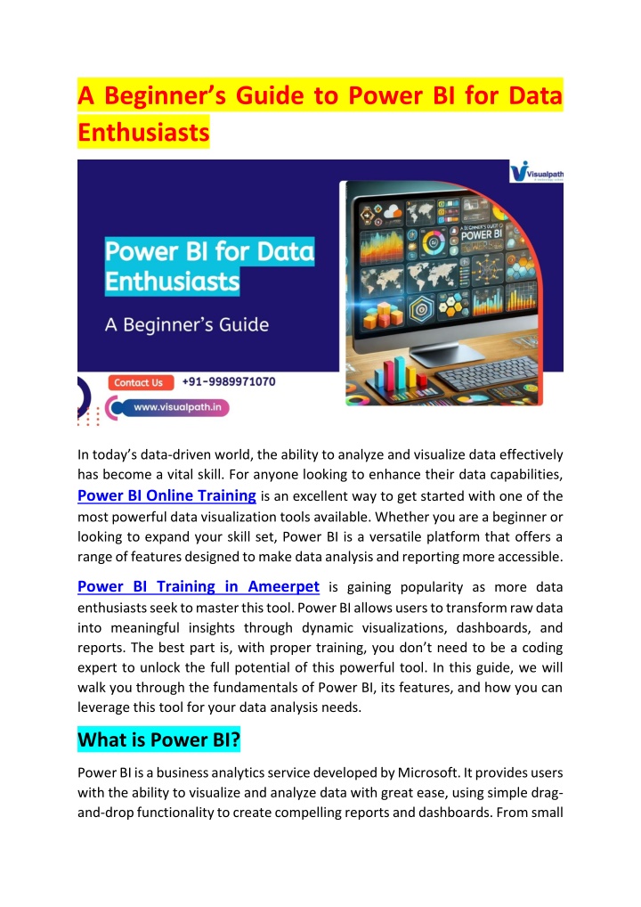 a beginner s guide to power bi for data n.w