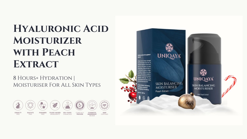 hyaluronic acid moisturizer with peach extract l.w