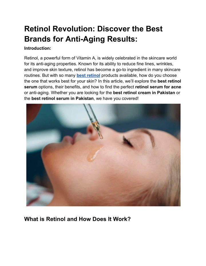 retinol revolution discover the best brands n.w