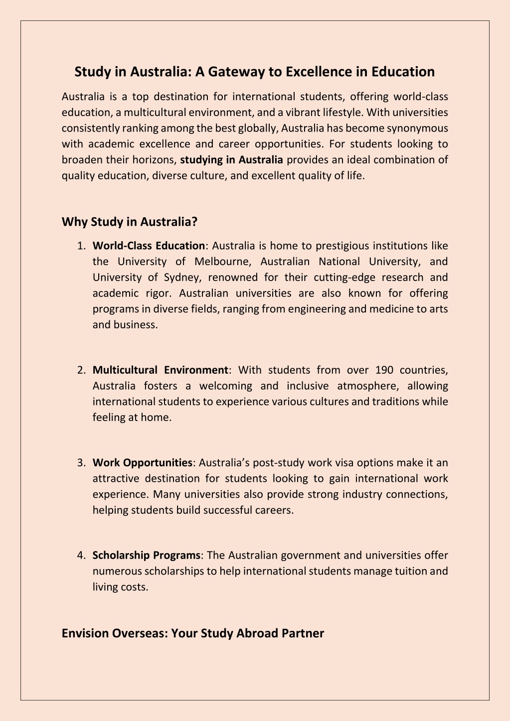 study in australia a gateway to excellence l.w