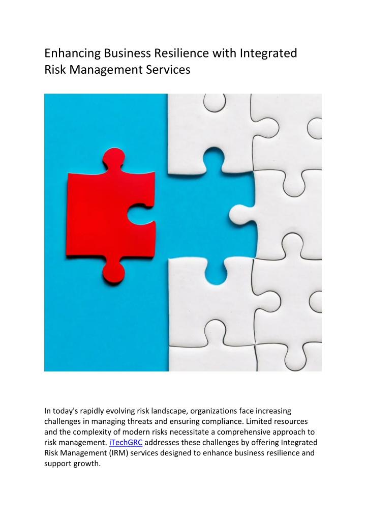 enhancing business resilience with integrated n.w