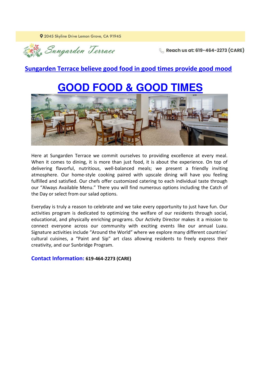 sungarden terrace believe good food in good times l.w