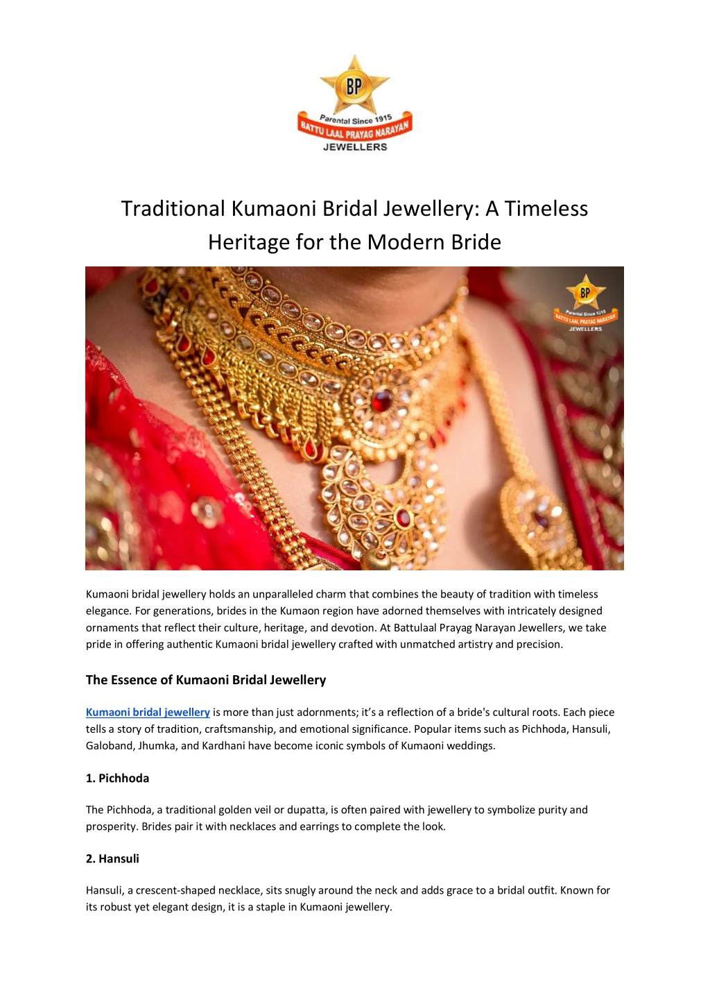 traditional kumaoni bridal jewellery a timeless l.w