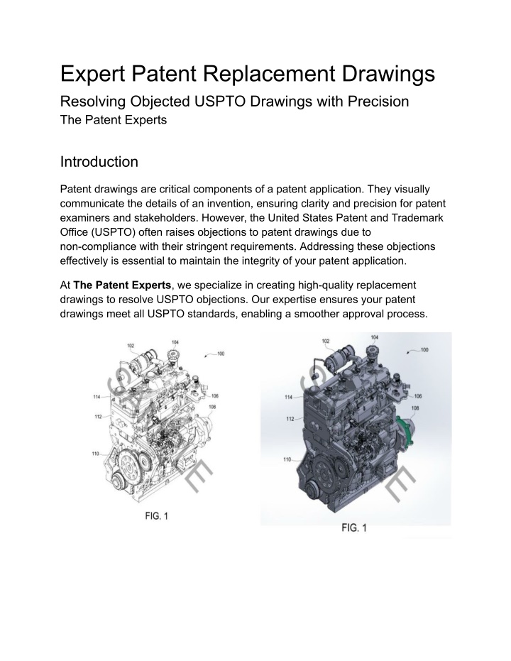 expert patent replacement drawings resolving n.w