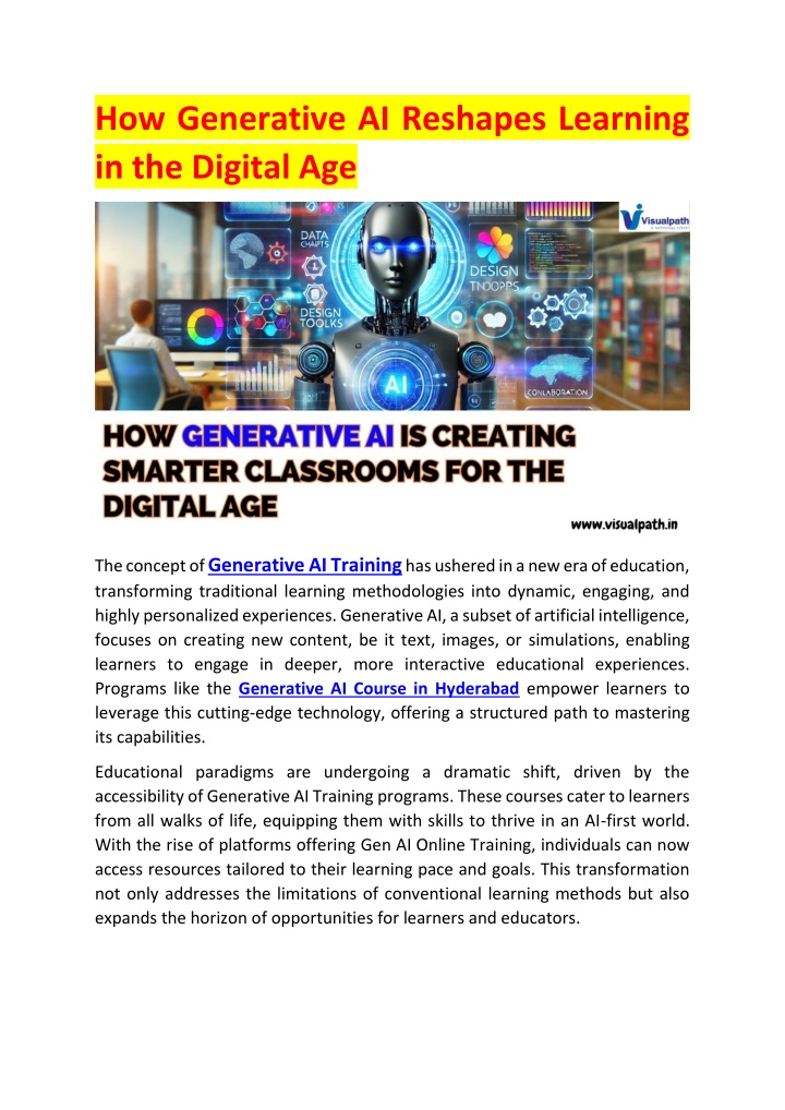 how generative ai reshapes learning n.w