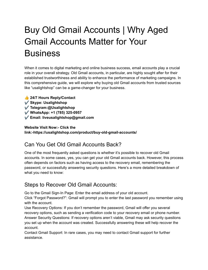 buy old gmail accounts why aged gmail accounts n.w