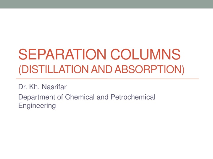 SEPARATION COLUMNS
