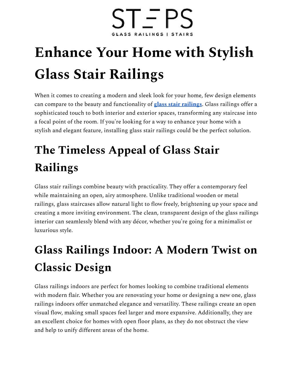 enhance your home with stylish glass stair l.w