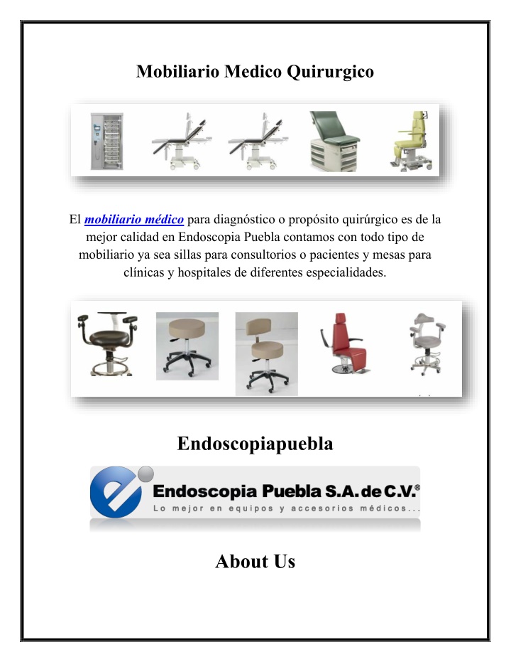 mobiliario medico quirurgico n.w